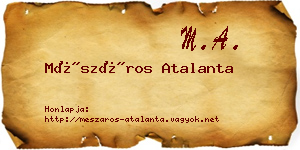 Mészáros Atalanta névjegykártya